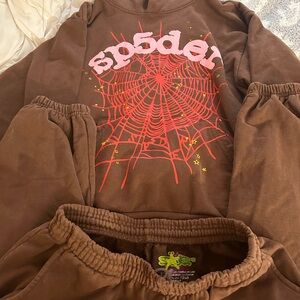 Sp5der brown and pink set